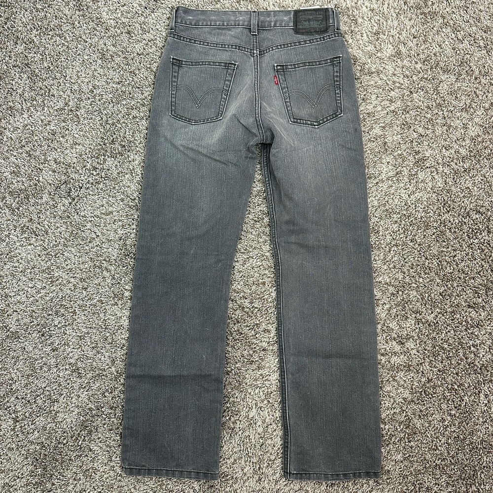 Levis 514 Slim Straight Fit Jeans Mens Size 27x27‎ Black Wash Denim Pants